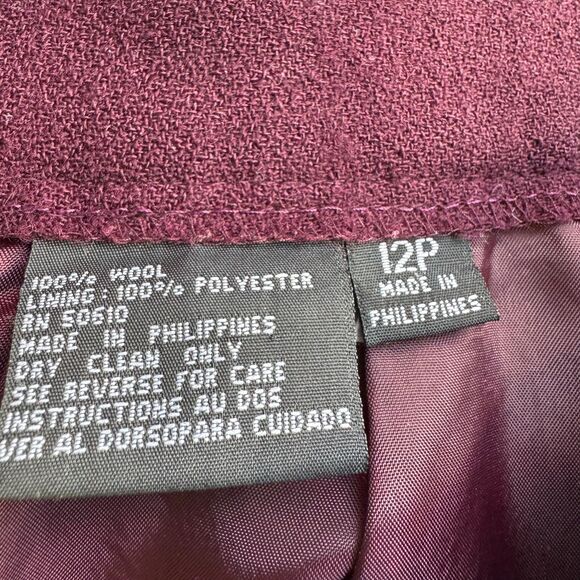 Vintage 90s Kasper 12P Wool Womens Business Mini Skirt Suit - Classic Power Look - Picture 11 of 11